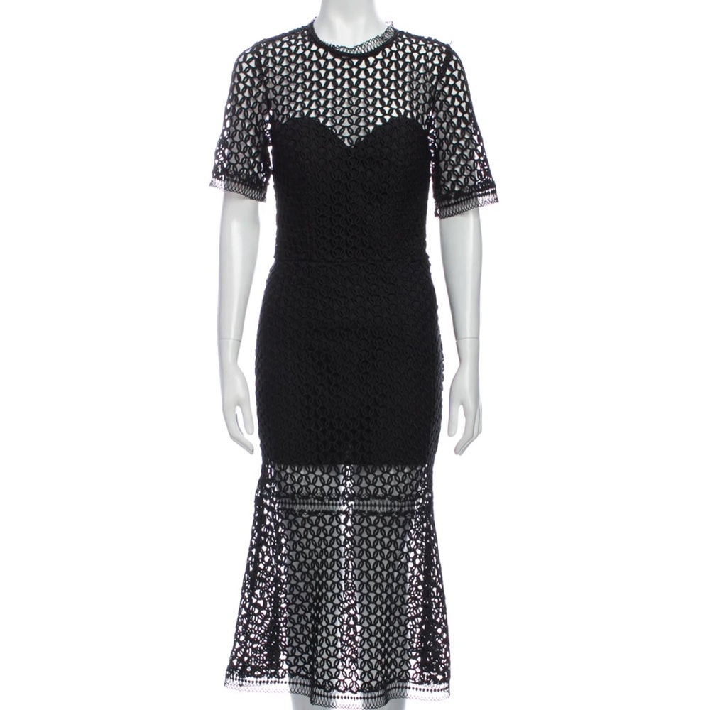 Jarlo Tall Cutwork Lace Overlay Midi Dress - Picture 6 of 11
